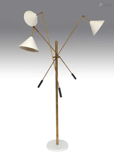 Stilnovo Attributed Three Arm Modern Floor Lamp