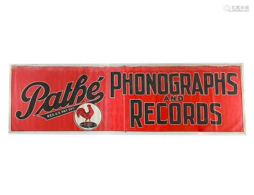 Pathe Phonographs & Records Advertising Banner