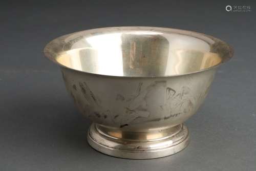 Poole Sterling Silver Paul Revere Footed Bowl