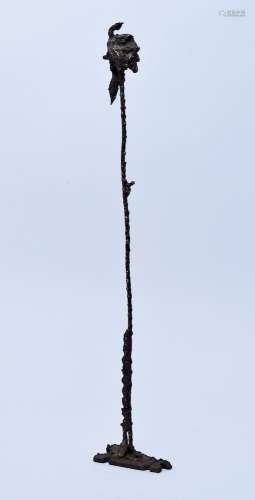 Giacometti Style Brutalist Metal Sculpture