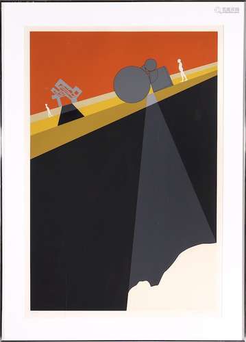 Ernest Trova Falling Man Series Serigraph