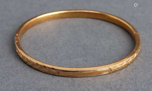 14K Gold Baby Hinged Bangle Bracelet