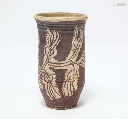 Danish Modern Style Stoneware Art Pottery Vase