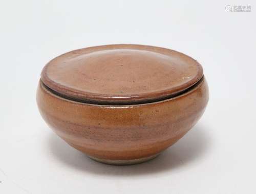 Danish Modern Style Art Pottery Covered Bowl