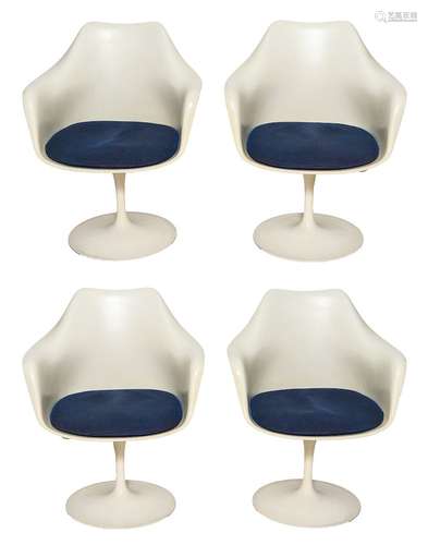 Eero Saarinen for Knoll Tulip Swivel Armchairs, 4