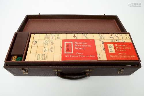 Mah-Jongg Game, Cased Set, Vintage 1930s