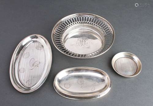 Sterling Silver Wine Coaster & Small Trays Group 4