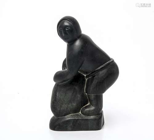 Inuit Eskimo Art Carved Stone Figural Sculpture