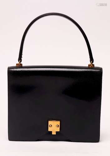 Hermes Black Leather Handbag