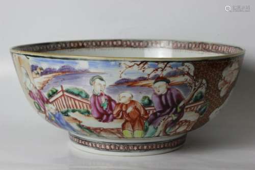 Large 18th.C Expo Porcelain Bowl