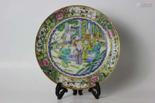 19th.C Expo Famille Rose Porcelain Plate
