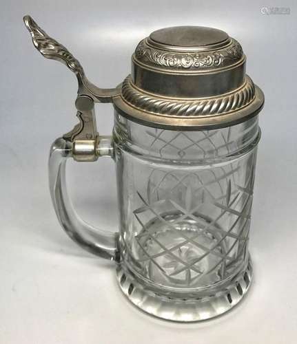 Germany Glass Beer Mug Stein