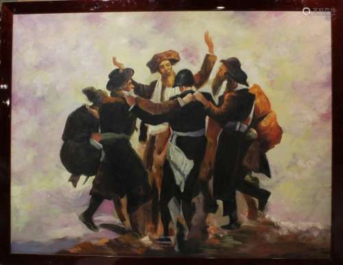 Oil on Canvas,Dancing Jewish