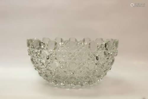 Cut Crystal Glass Bowl
