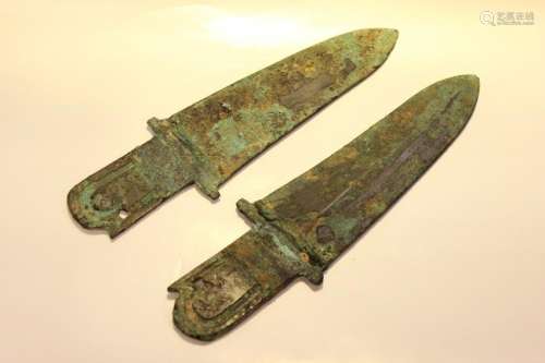 Two West-Zhou Chinese Bronze Weapons