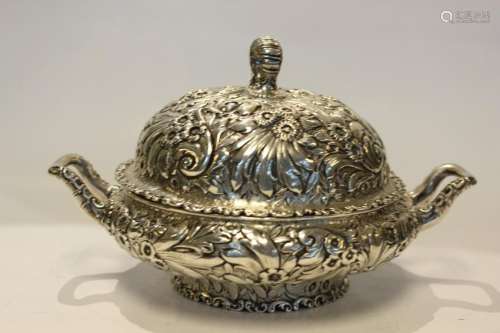 19th.C Sterling Silver Cover Dish