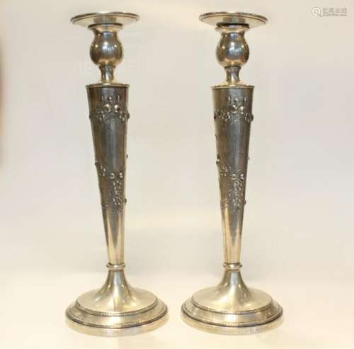 Pair of Sterling Silver Candlestick