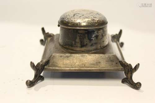 Chinese Silver Inkwell