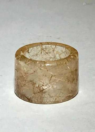 A  Chinese Hair Crystal Thumb Ring
