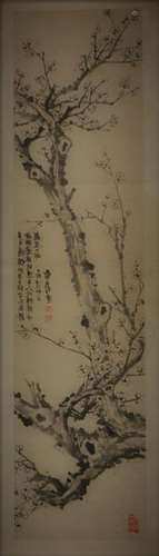 An exceptioanl CHINESE PAINTING OF PLUM BLOSSOM