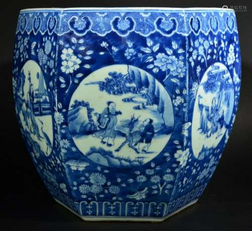 17-18th Century blue and white jar