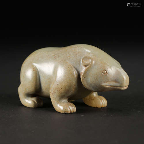 ANCIENT CHINESE HETIAN JADE BEAR