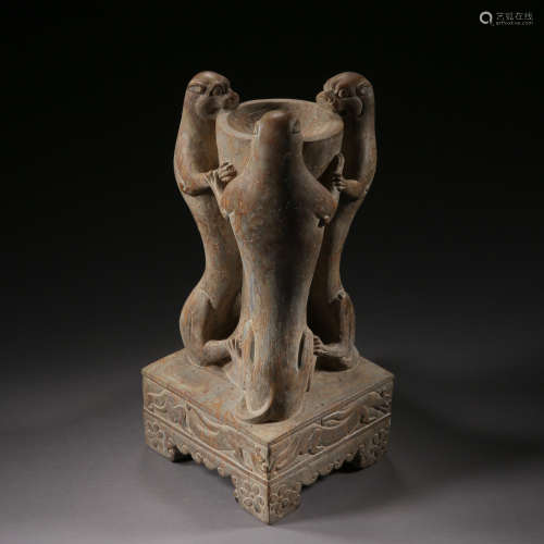 ANCIENT CHINESE CARVED STONE FIGURE