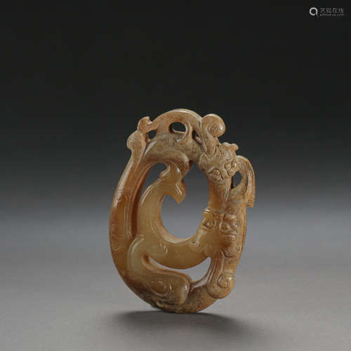 ANCIENT CHINESE HETIAN JADE ACCESSORY