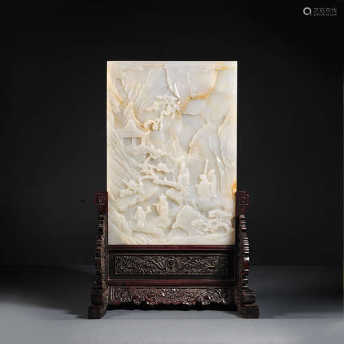 ANCIENT CHINESE HETIAN JADE SCREEN