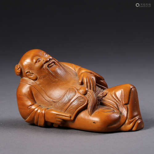 ANCIENT CHINESE BOXWOOD CARVING ITEM