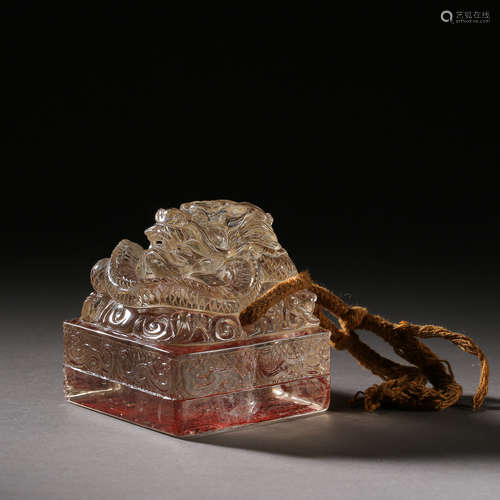 ANCIENT CHINESE CRYSTAL DRAGON SEAL