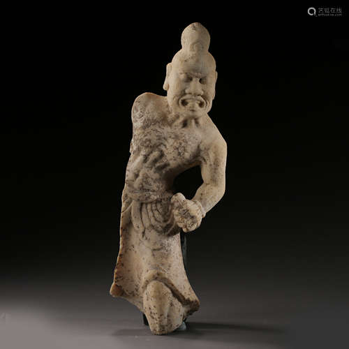 ANCIENT CHINESE CARVED STONE HUMAN FIGURINE