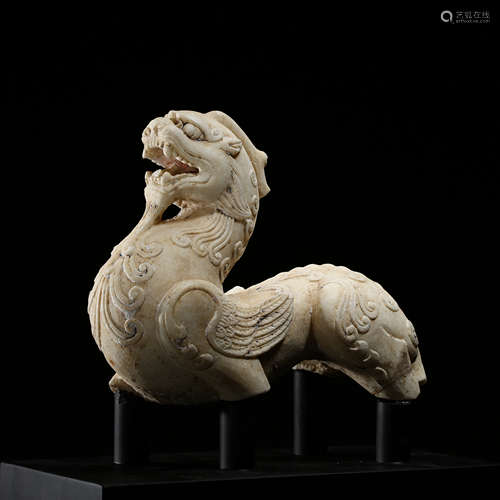 ANCIENT CHINESE CARVED STONE BEAST