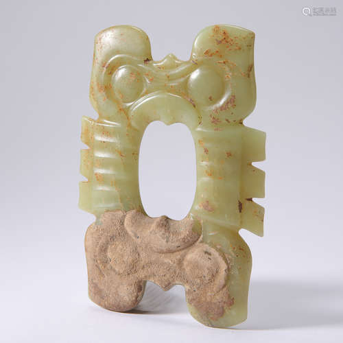 ANCIENT CHINESE HONGSHAN JADE PENDANT