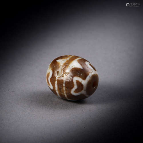 ANCIENT CHINESE TIBETAN DZI BEAD TIANZHU