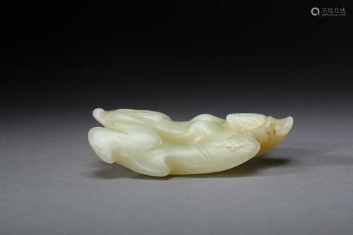 ANCIENT CHINESE HONGSHAN JADE STATUE