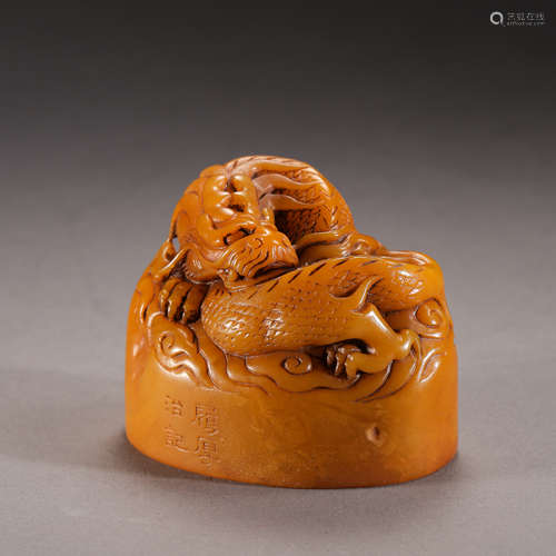 CHINESE TIANHUANG STONE DRAGON SEAL