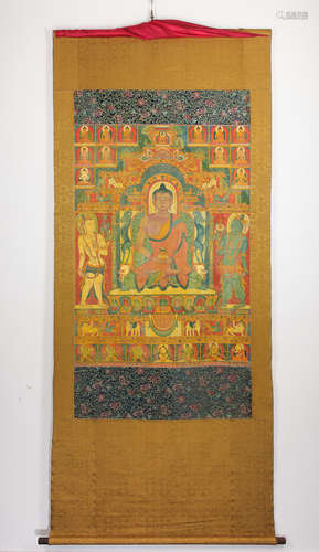 ANCIENT CHINESE BUDDHIST THANGKA