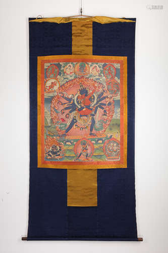 ANCIENT CHINESE BUDDHIST THANGKA