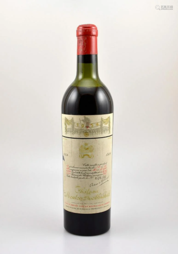1 bottle 1954 Chatau Mouton Rothschild,
