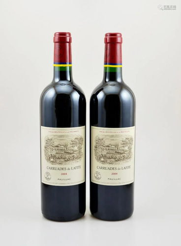 2 bottles of 2004 Carruades de Lafite,