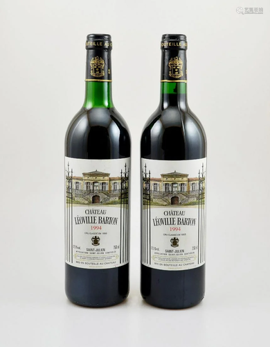 2 bottles of 1994 Chateau Leoville Barton,