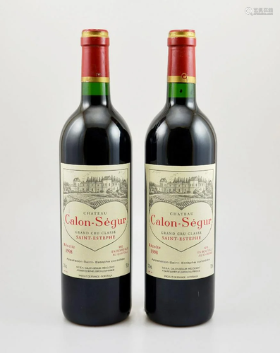 2 bottles of 1998 Chateau Calon-Segur,