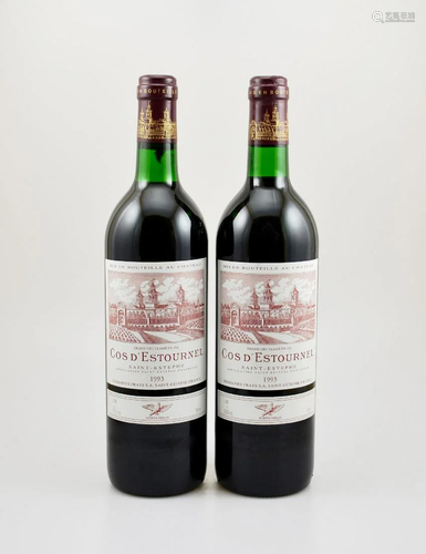 2 bottles of 1993 Chateau Cos d'Estournel,