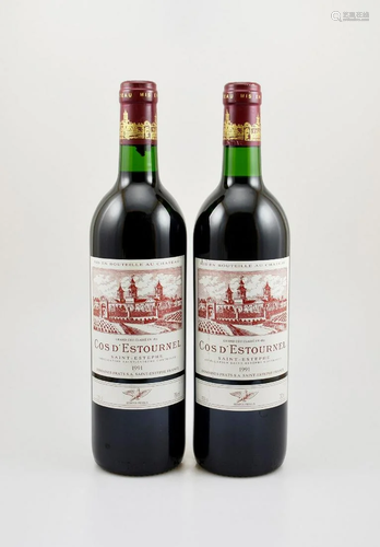 2 bottles of 1991 Chateau Cos d'Estournel,