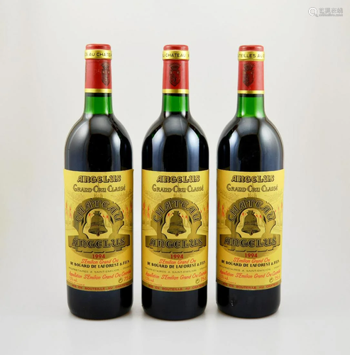 3 bottles of 1994 Chateau Angelus,