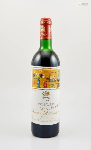 1 bottle 1991 Chateau Mouton Rothschild,