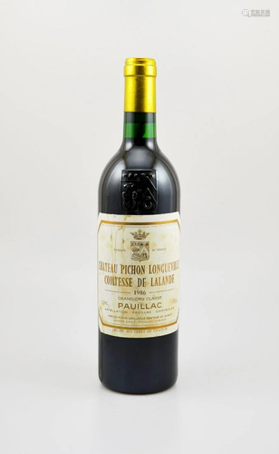 1 bottle 1986 Chateau Pichon Longueville Comtesse de