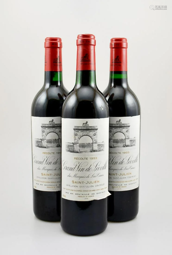 3 bottles of 1993 Chateau Leoville-Las Cases,