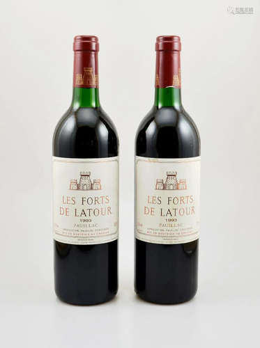 2 bottles of 1993 Les Forts de Latour,